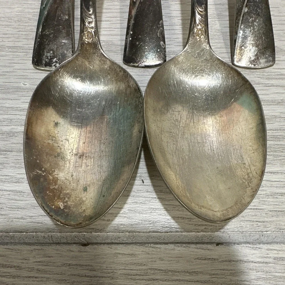 Revelation Silver Plate Flatware (Set Of 5) Soup Spoons Vintage